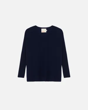 Absolut Cashmere Camille V Neck Jumper in Nuit