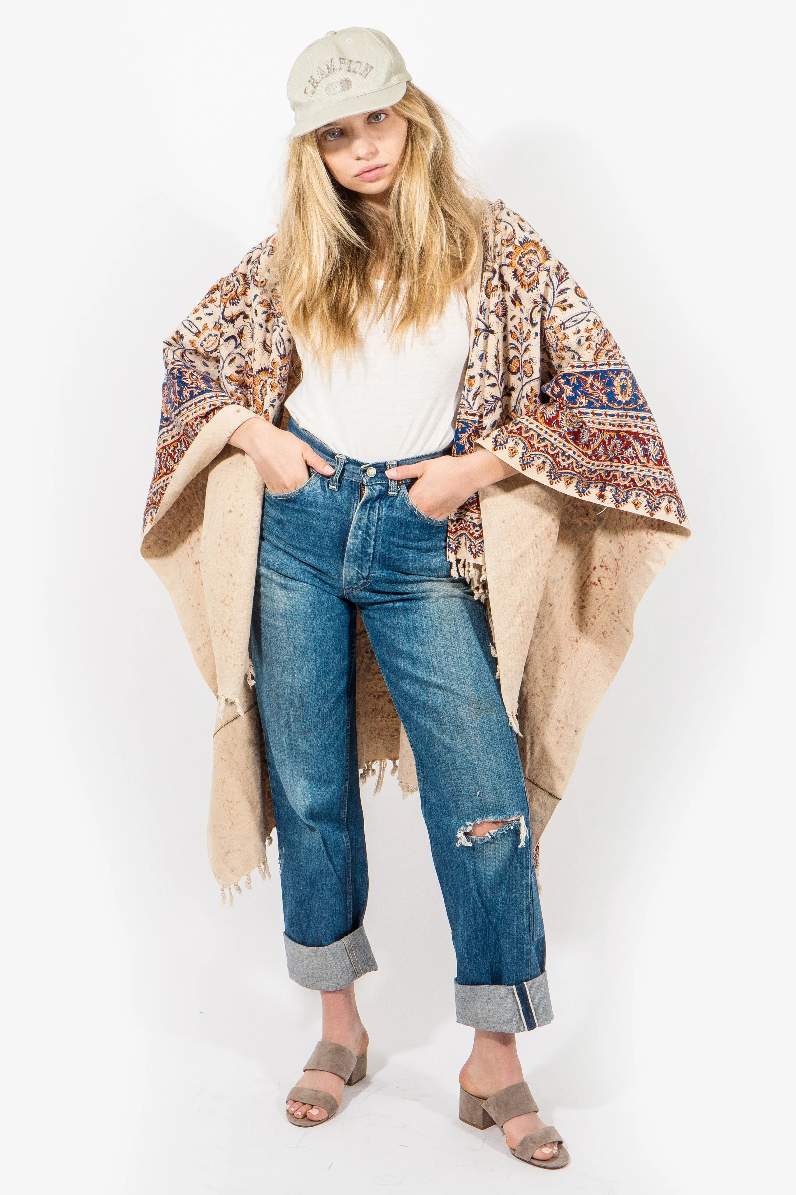 ALC-010 Kalamkari Hooded Poncho