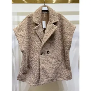 Brown Bear Oversized Poncho Camel