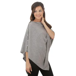 Cashmere Poncho Gray