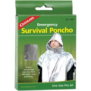 Coghlan's Emergency Survival Poncho Reduce Heat Loss, Camping Rescue Safety