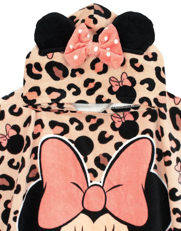 Disney Minnie Mouse Girl Swimsuit & Towel Poncho Set