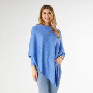 Dylan Sweater Poncho - Cobalt