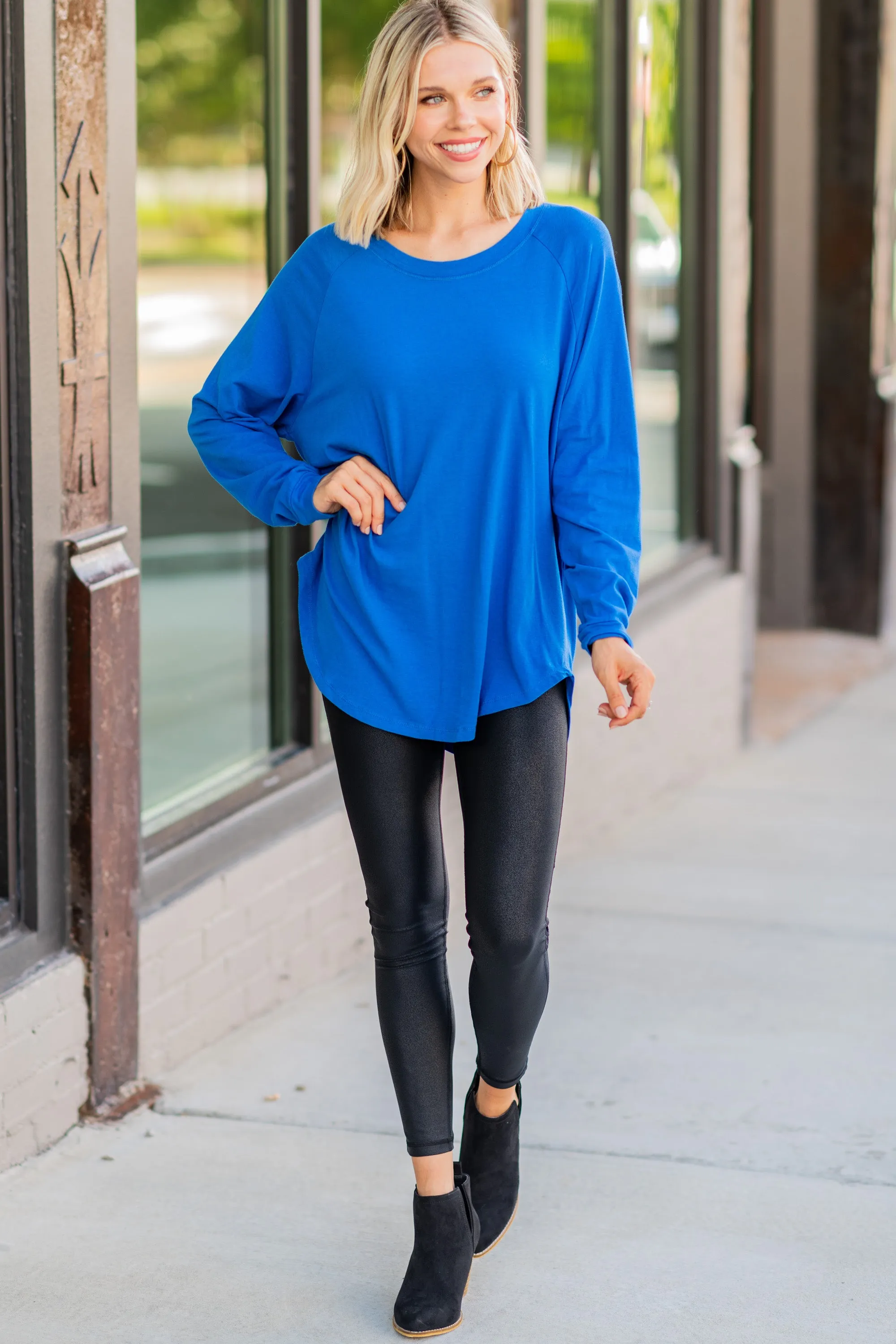 Easy Like Sunday Cobalt Blue Tunic