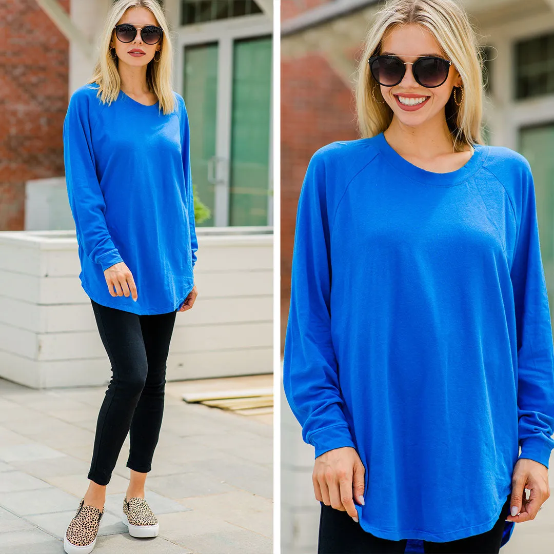 Easy Like Sunday Cobalt Blue Tunic