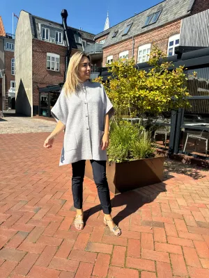 Hemisphere Poncho H-neck - Grey Melange