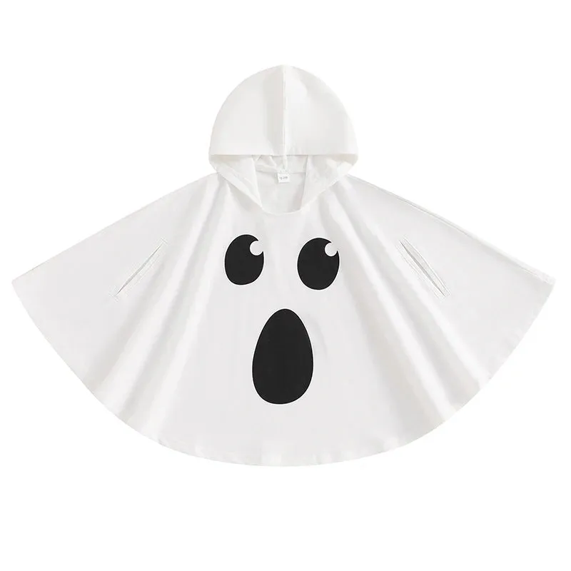 Hooded Happy Ghost Toddler Cape Costume