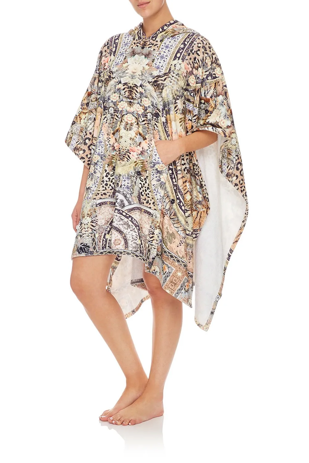 HOODED TOWEL PONCHO MOTO MAIKO