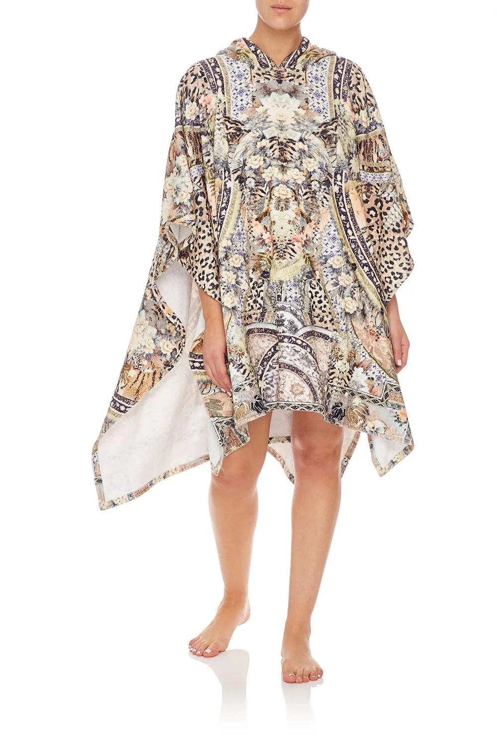 HOODED TOWEL PONCHO MOTO MAIKO
