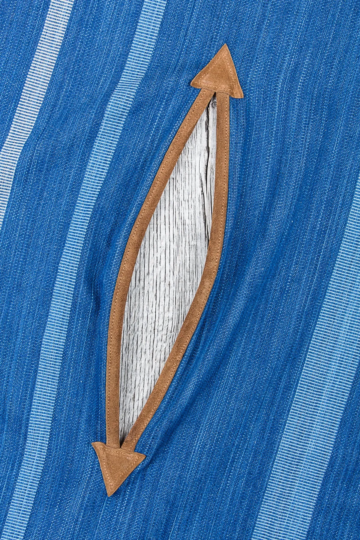 Indigofera Poncho Japanese Cotton / Wool Indigo / White Stripe