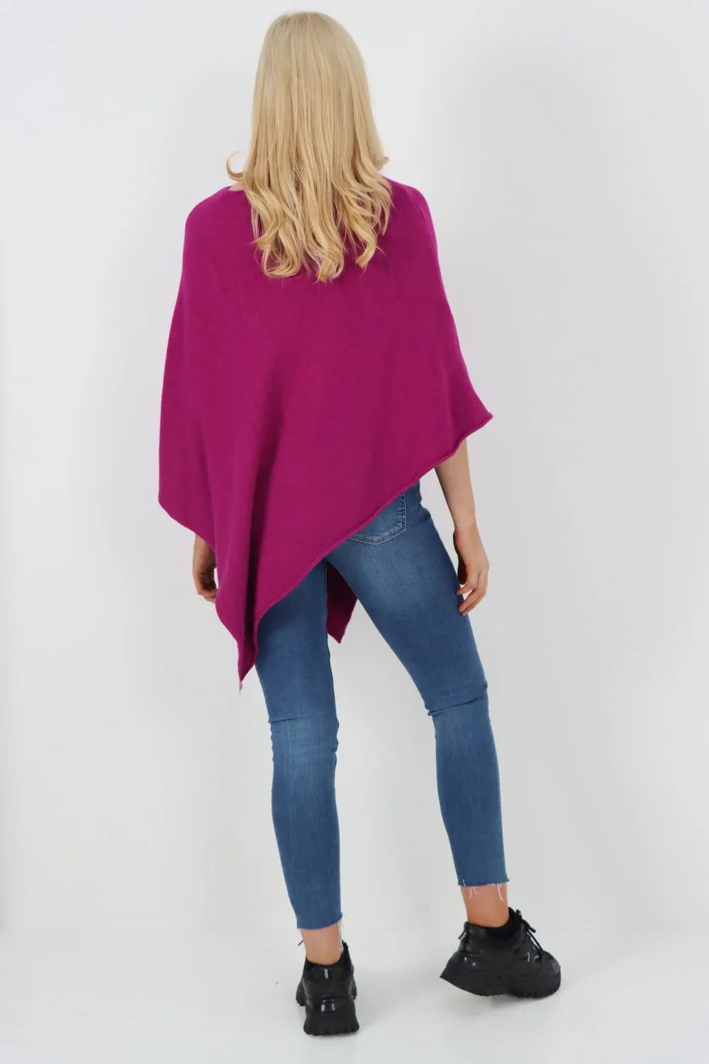 Italian Knitted Lagenlook Star Poncho