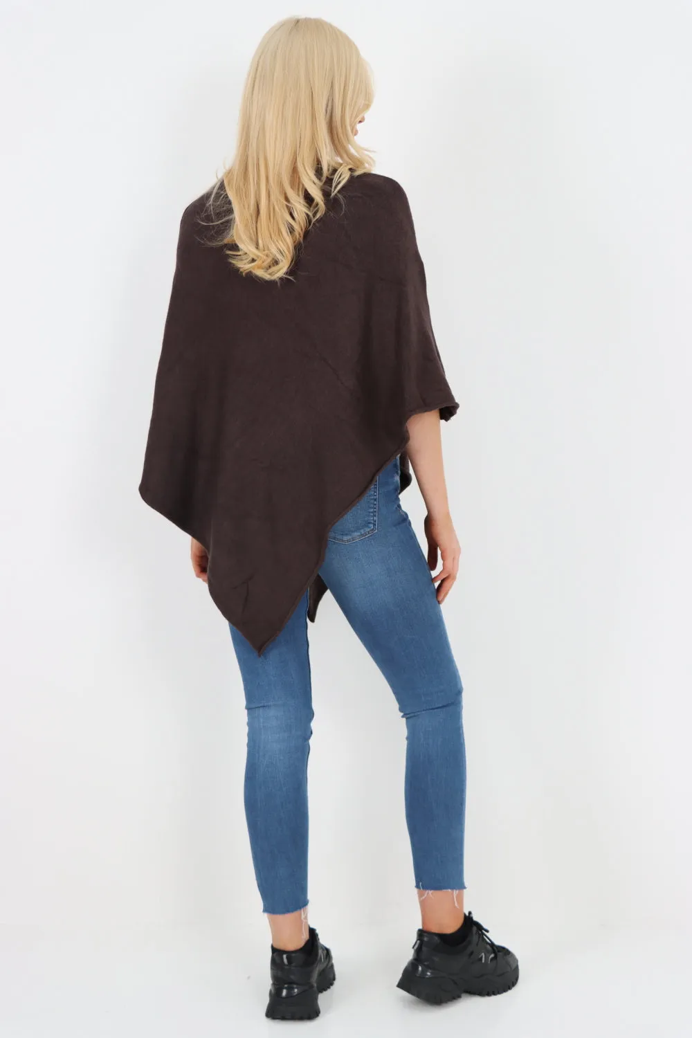Italian Knitted Lagenlook Star Poncho