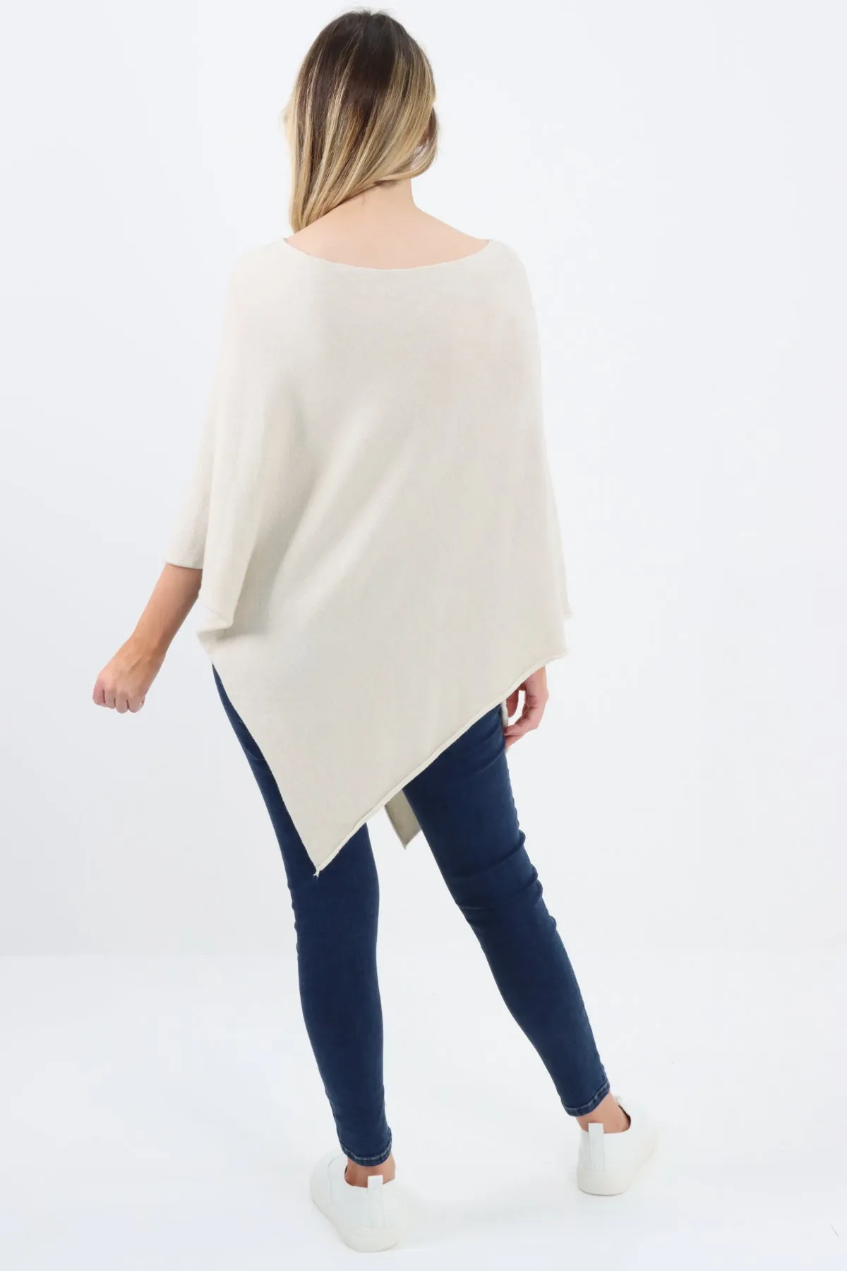Italian Knitted Lagenlook Star Poncho