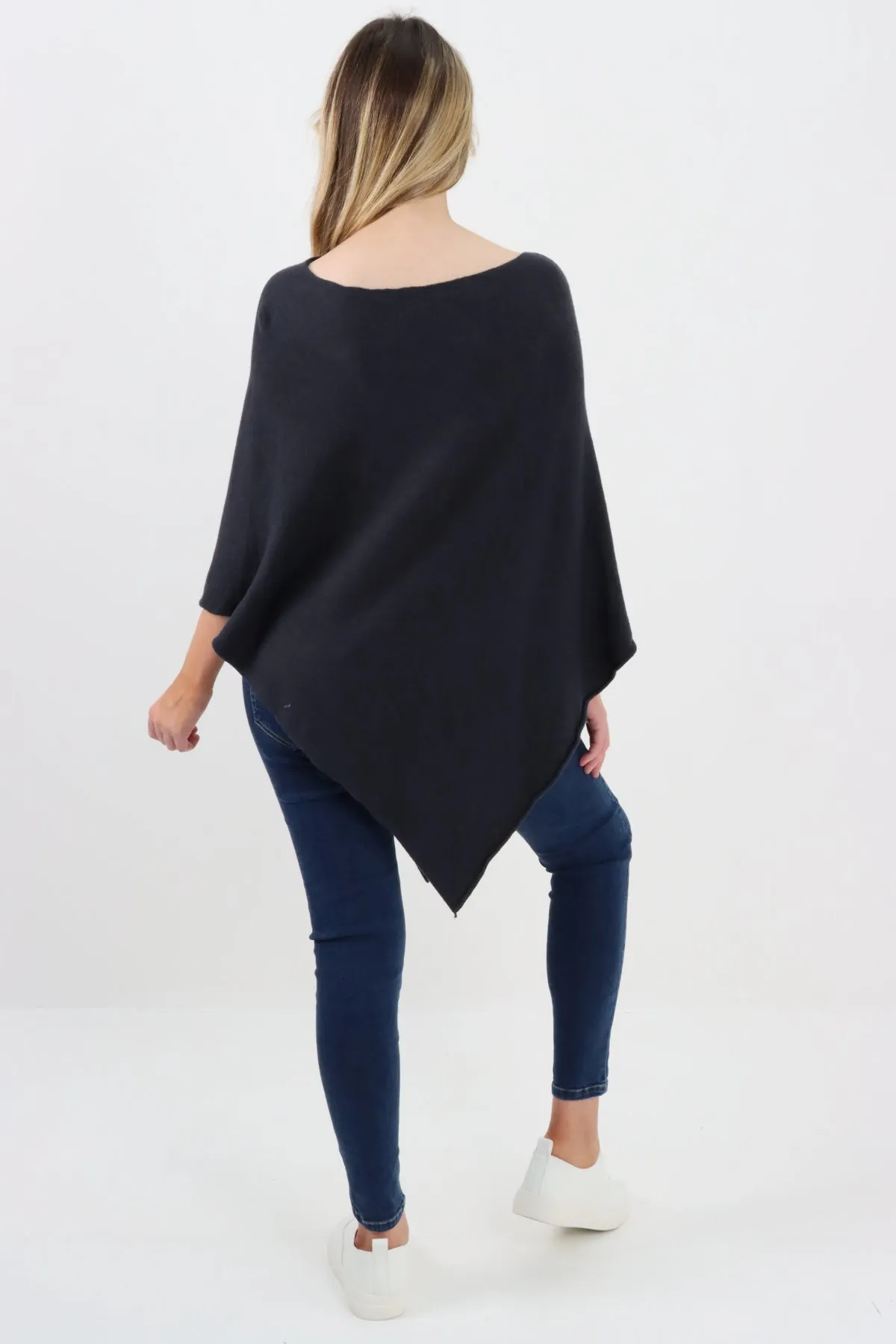 Italian Knitted Lagenlook Star Poncho