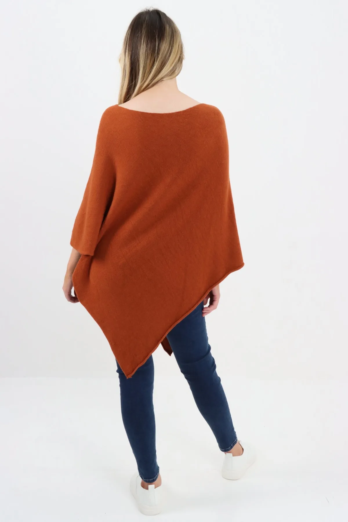 Italian Knitted Lagenlook Star Poncho