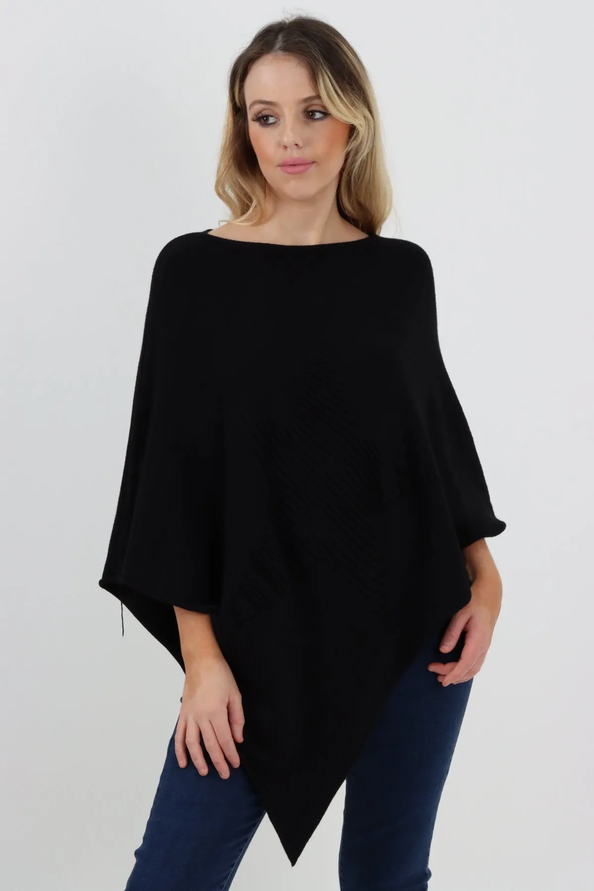 Italian Knitted Lagenlook Star Poncho