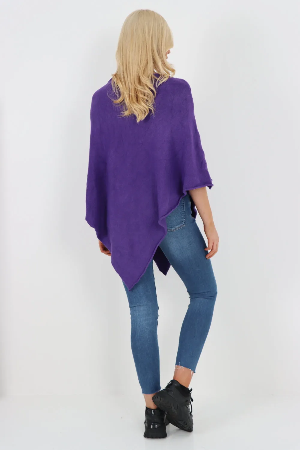 Italian Knitted Lagenlook Star Poncho