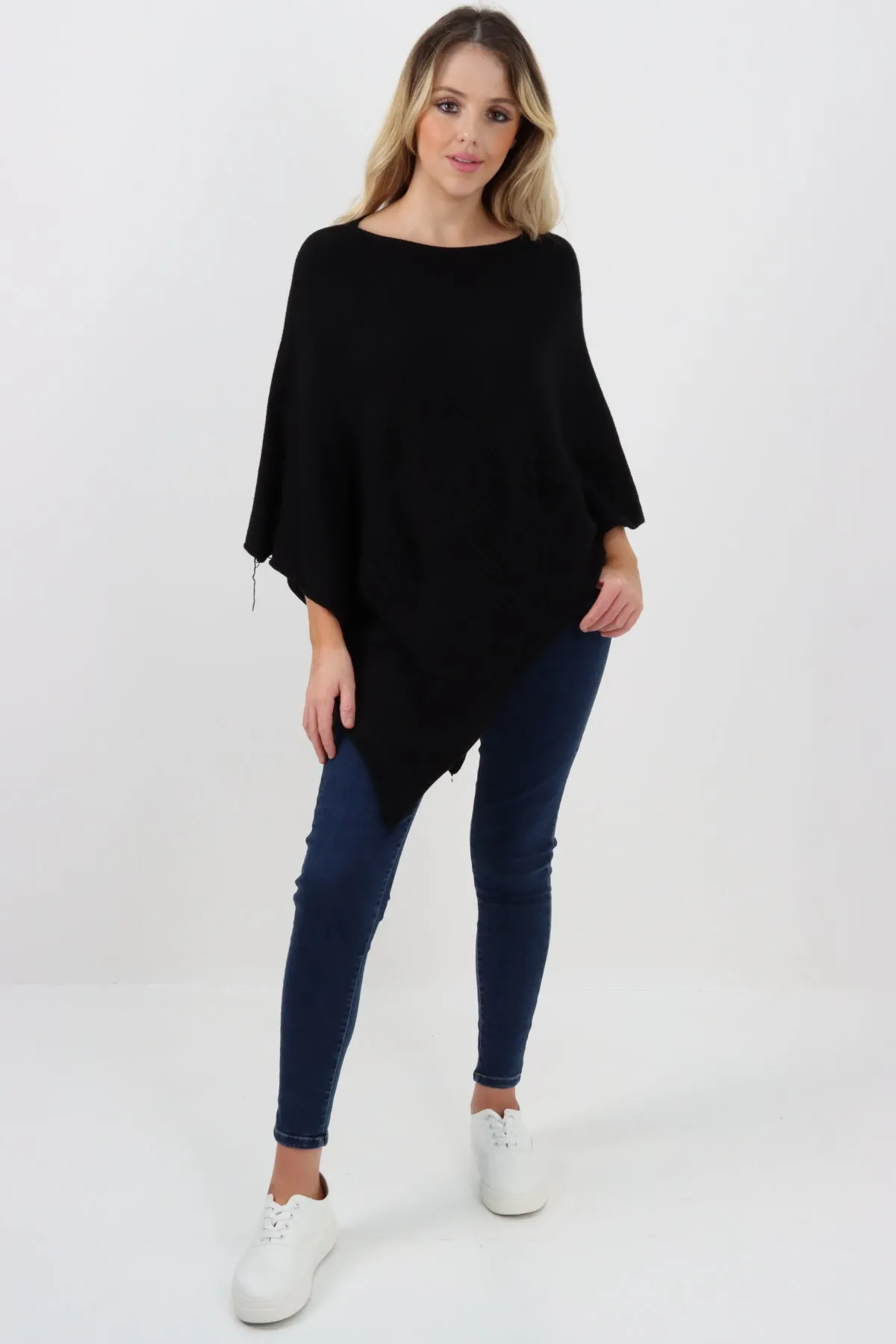 Italian Knitted Lagenlook Star Poncho