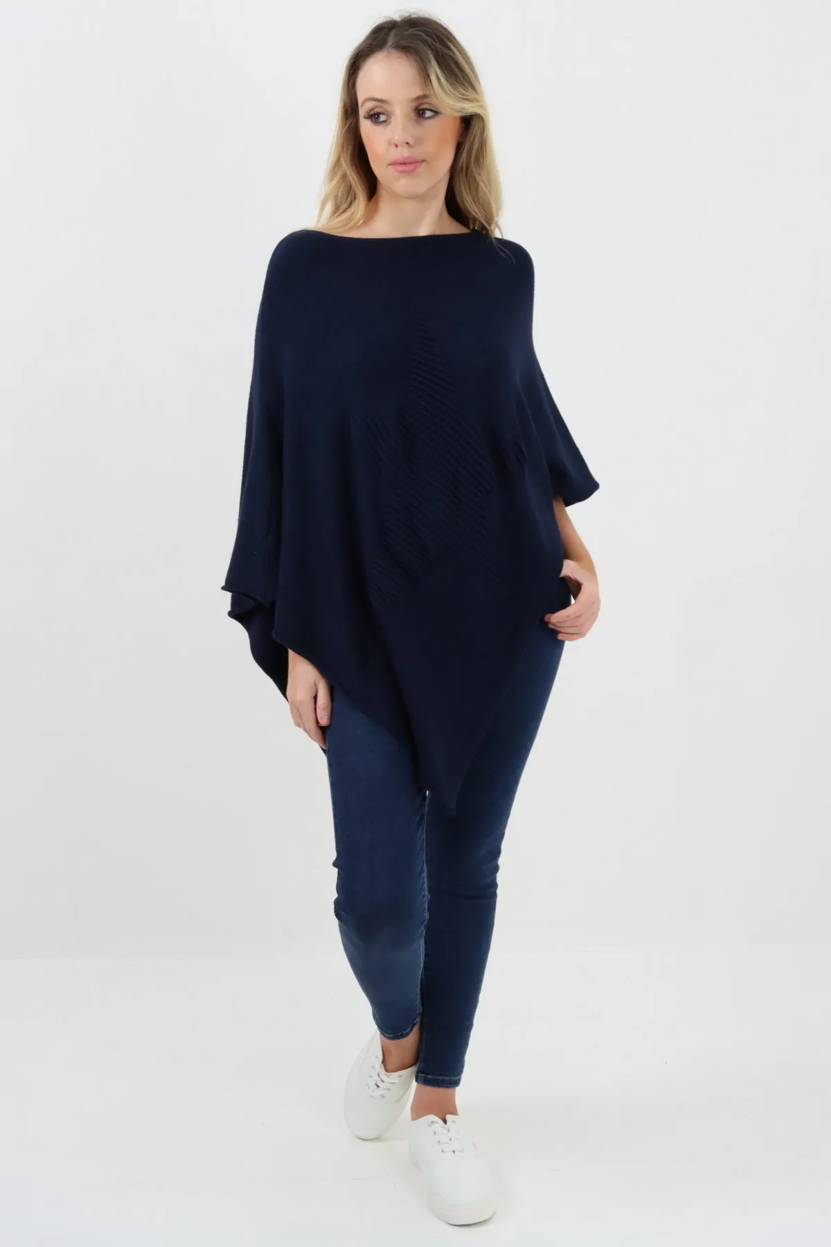 Italian Knitted Lagenlook Star Poncho