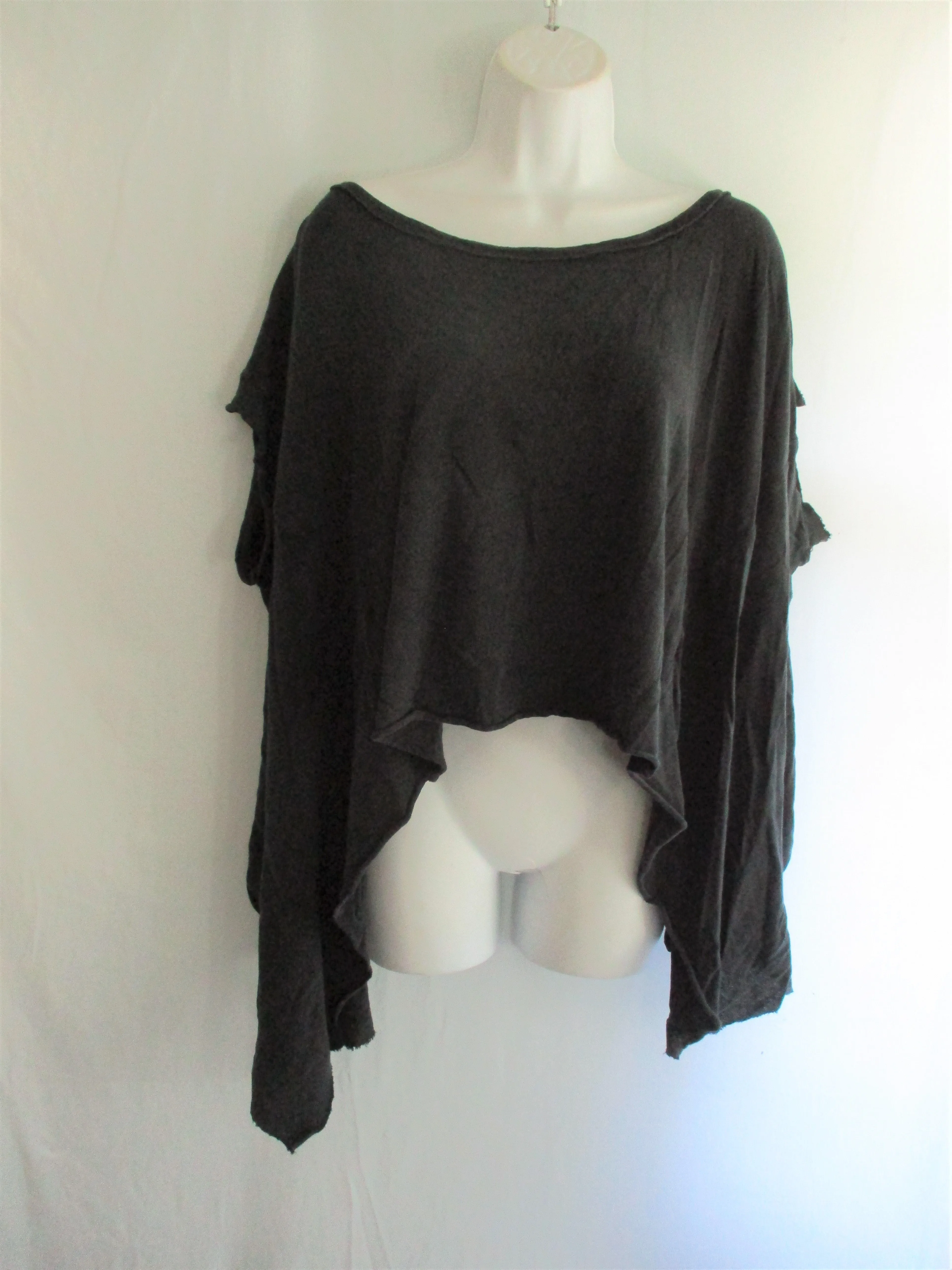 NEW WE THE FREE PEOPLE Oversize Tee 100% Cotton T-Shirt Top L BLACK