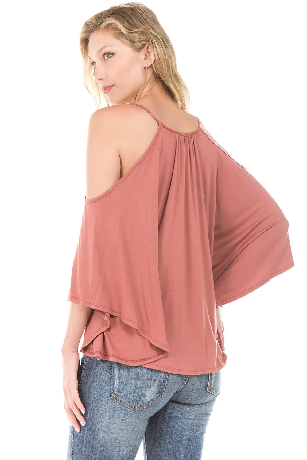 NICK OPEN SHOULDER TOP (COPPER)- JT7352