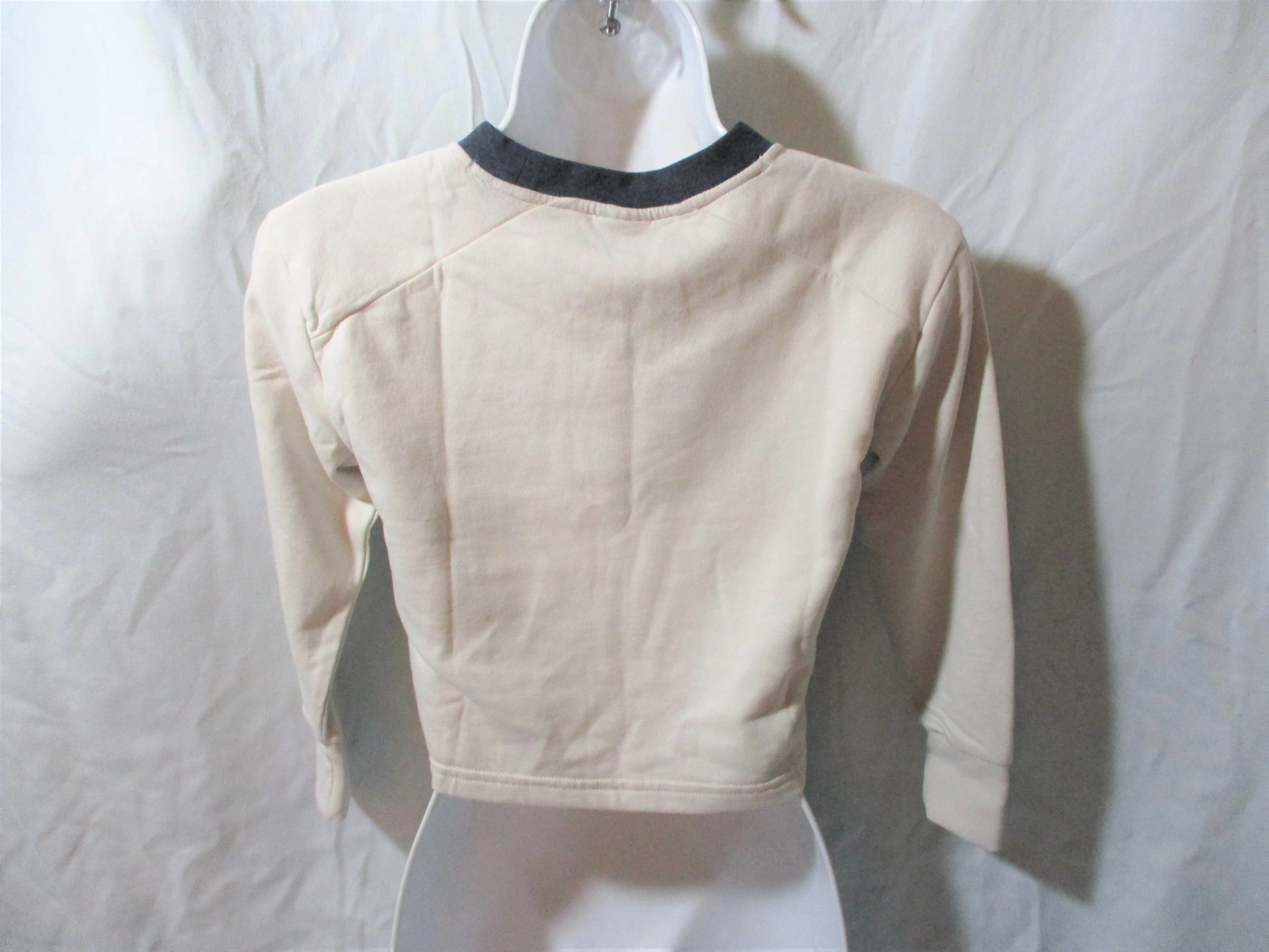 NWT Girls PATAGONIA LW Crew Sweatshirt Top Shirt Signature Monogram XS Gray Kids