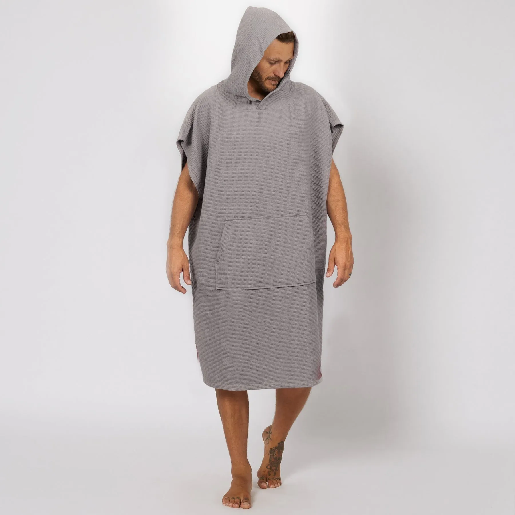 O&E Mens Waffle Poncho