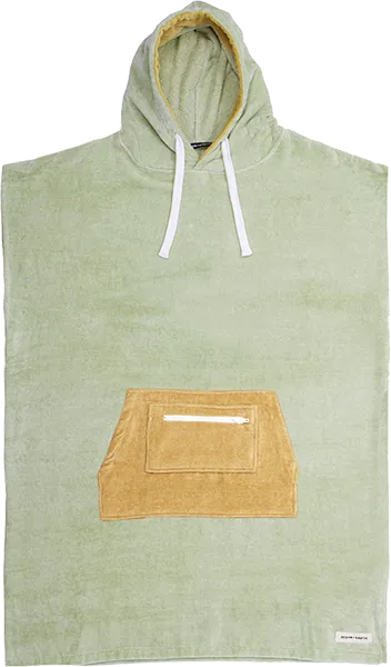 Ocean and Earth Ladies Hooded Poncho Cucumber