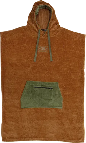 Ocean and Earth Mens Day Break Poncho Butterscotch