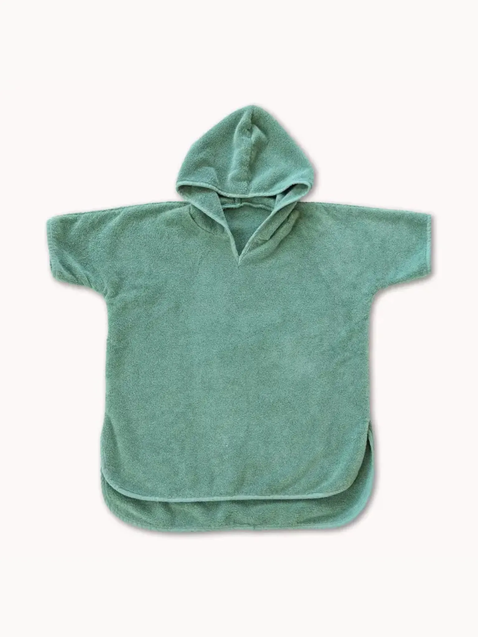 Organic Cotton Hooded Poncho Cover-Up