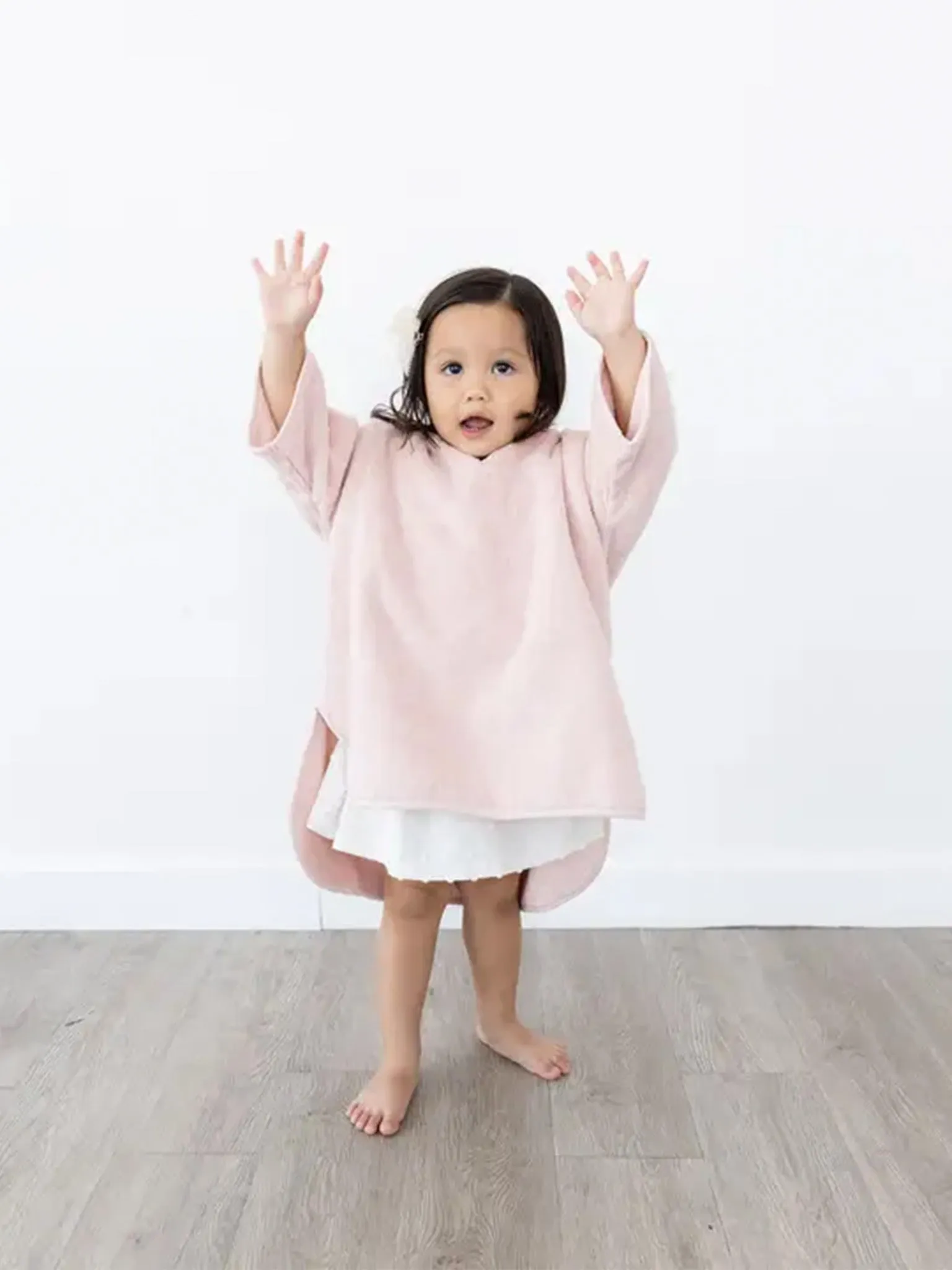 Organic Cotton Hooded Poncho Cover-Up
