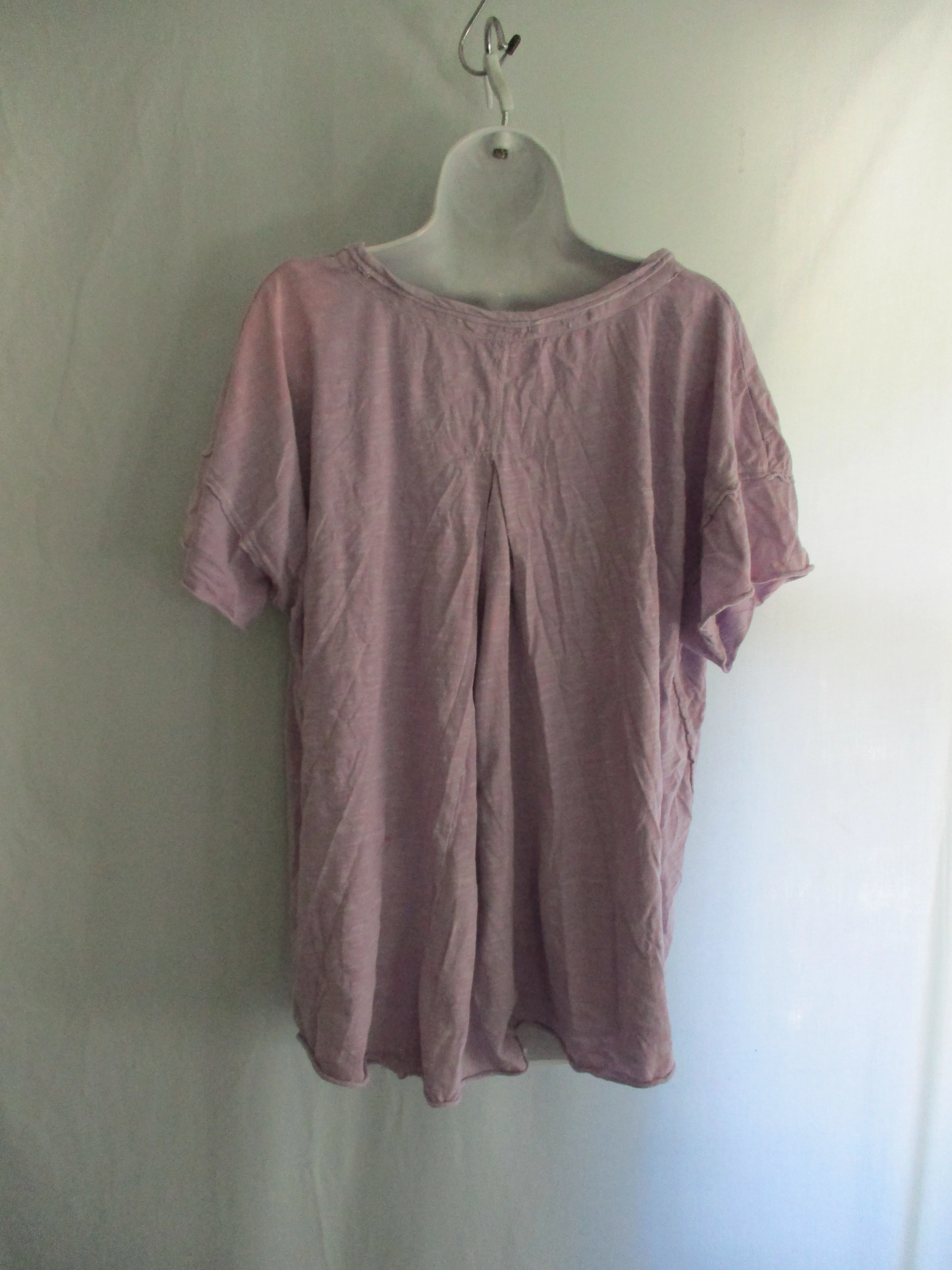 PILCRO SPIRIT ANTHROPOLOGIE Oversize Tee 100% Cotton T-Shirt Top XL Beach LILAC PURPLE