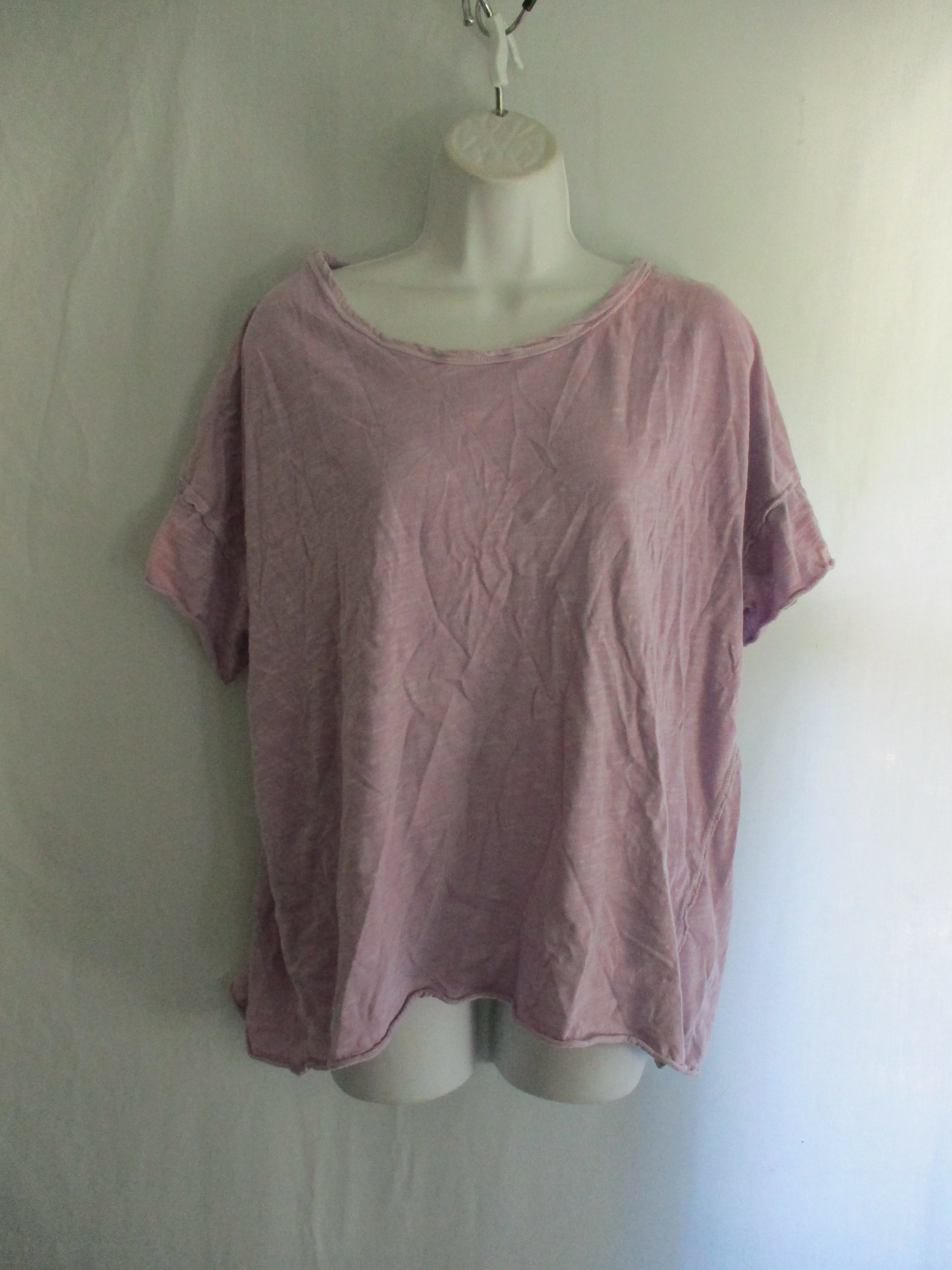 PILCRO SPIRIT ANTHROPOLOGIE Oversize Tee 100% Cotton T-Shirt Top XL Beach LILAC PURPLE
