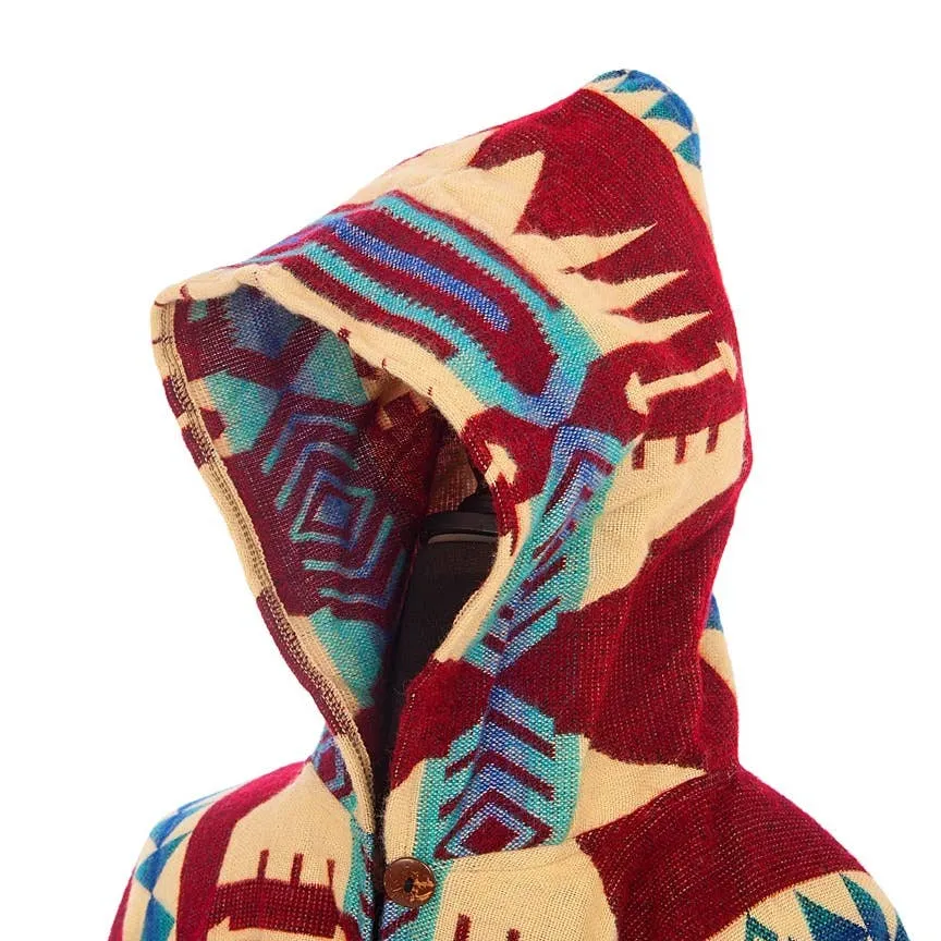 Poncho Quitu Red - Alpaca poncho