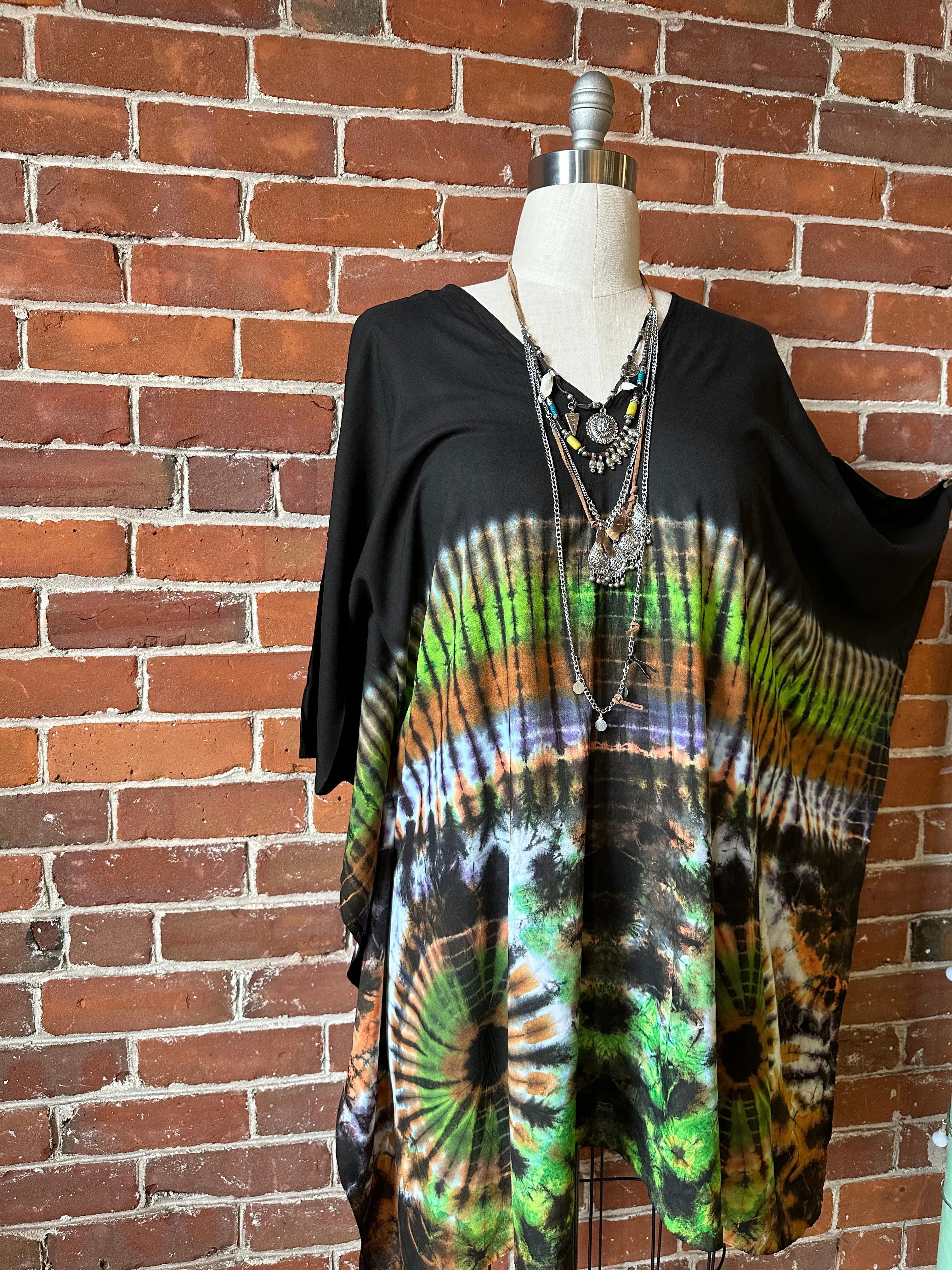 Raven Tie Dye Poncho Top