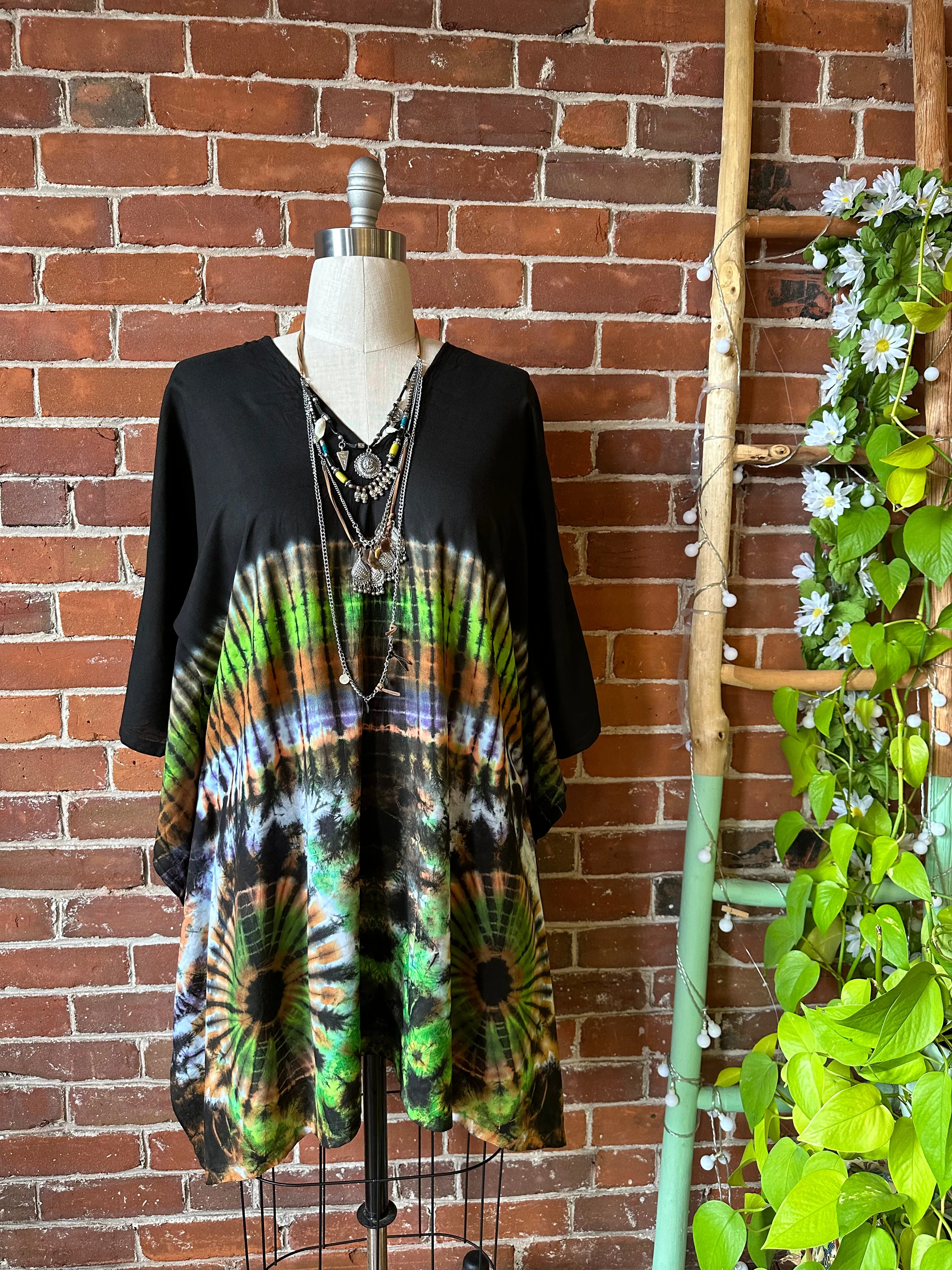 Raven Tie Dye Poncho Top
