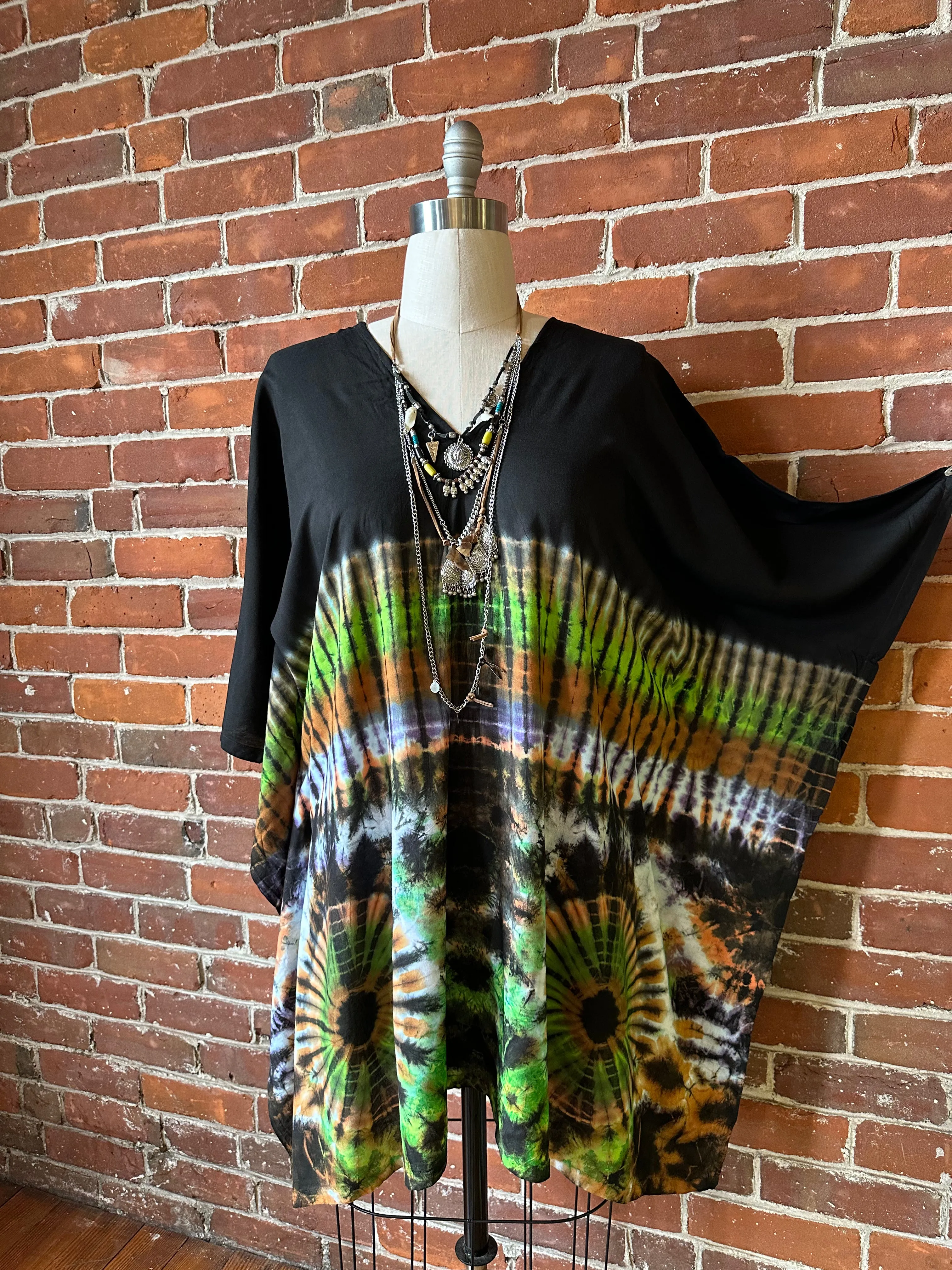 Raven Tie Dye Poncho Top