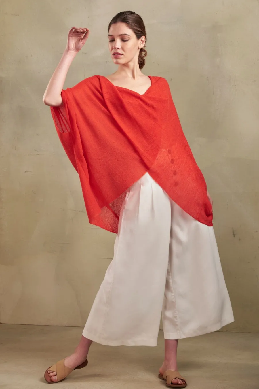 Romanov Poncho Baby Alpaca Color Azteca