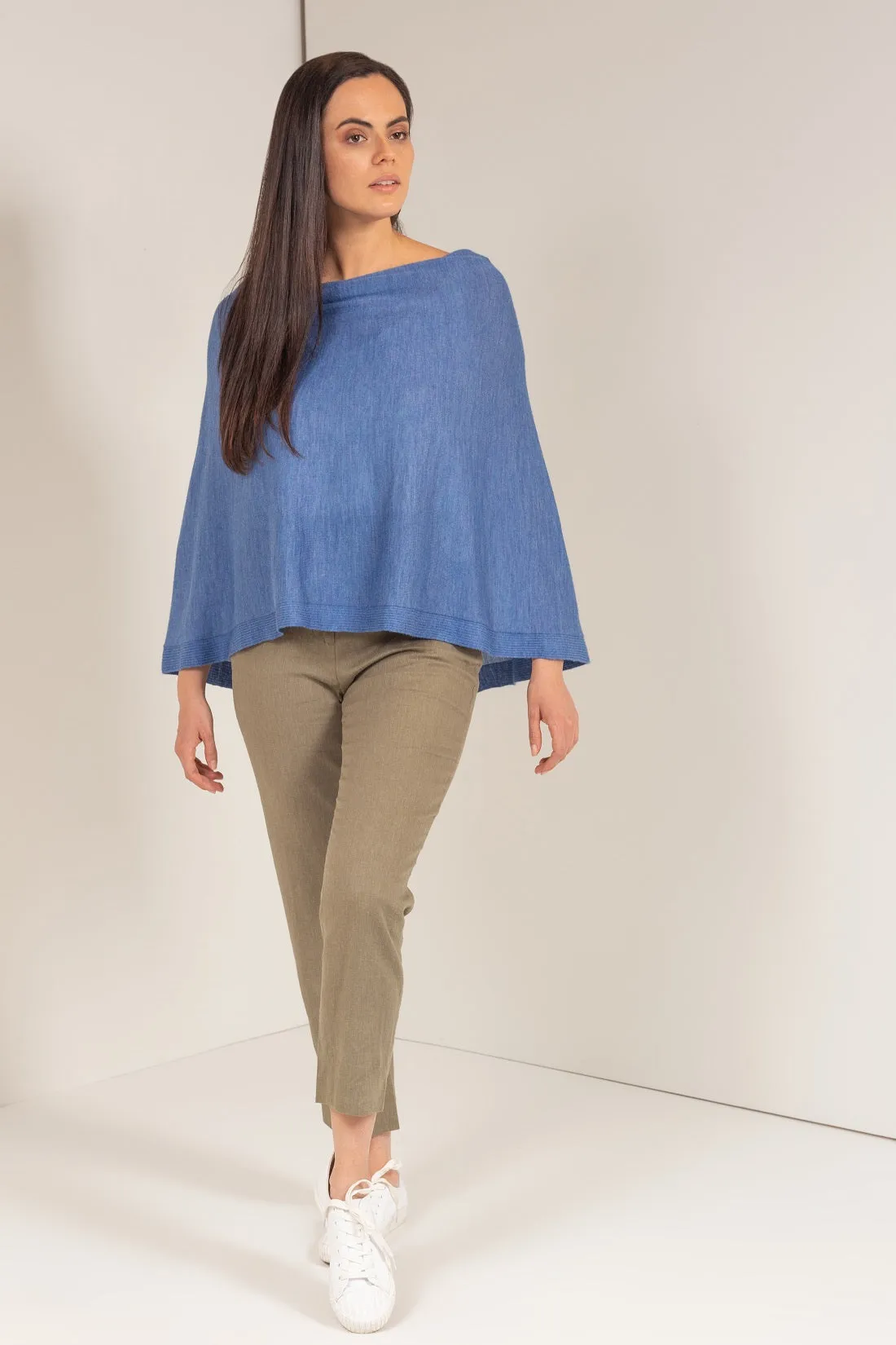 Sway Poncho Baby Alpaca Color Ocean