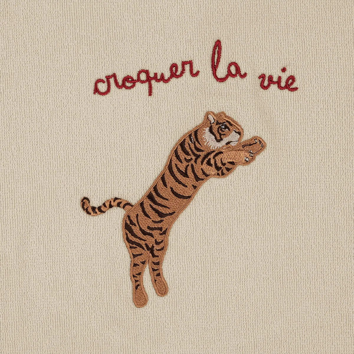 Terry Embroidered Poncho in Tiger by Konges Sløjd