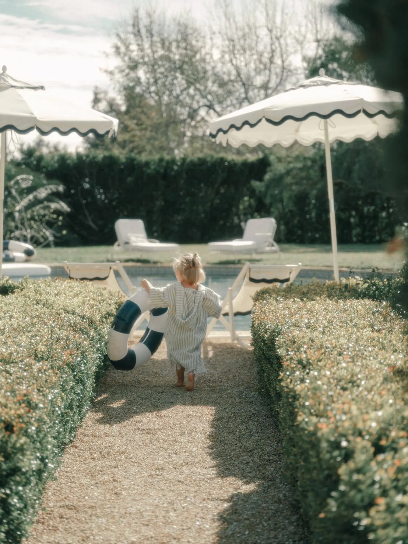 The Mini Poncho - Lauren's Sage Stripe