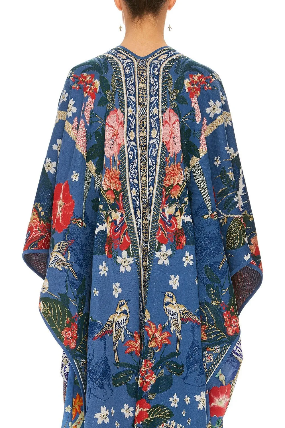 THROW OVER PONCHO FARAWAY FLORALS
