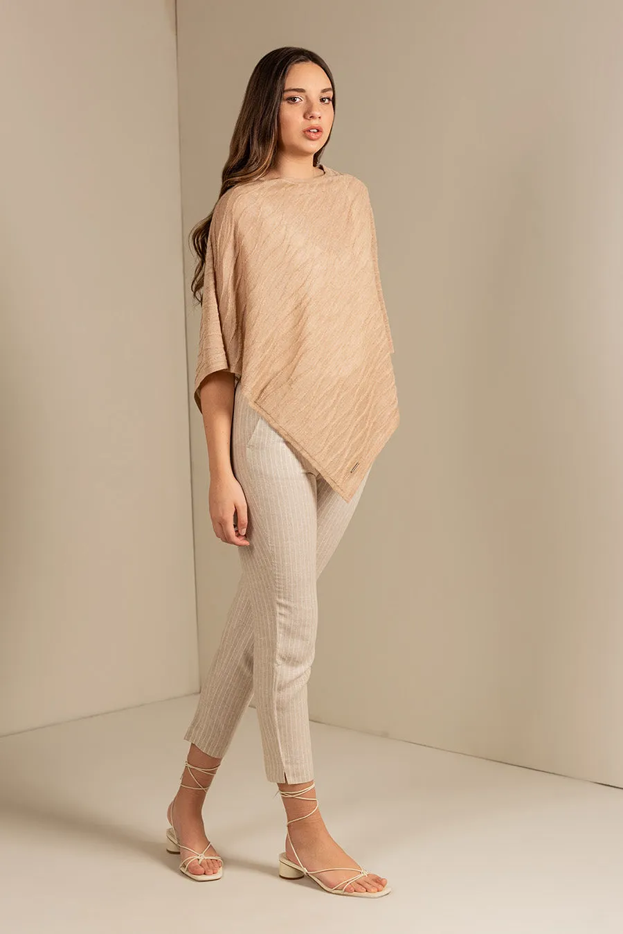 Ustinov Poncho Baby Alpaca Color Cornetto