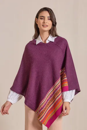 Vilcanota Poncho Baby Alpaca Color Vendimia