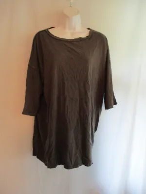 WE THE FREE PEOPLE  Tee 100% Cotton T-Shirt Top M/L GREY CREWNECK