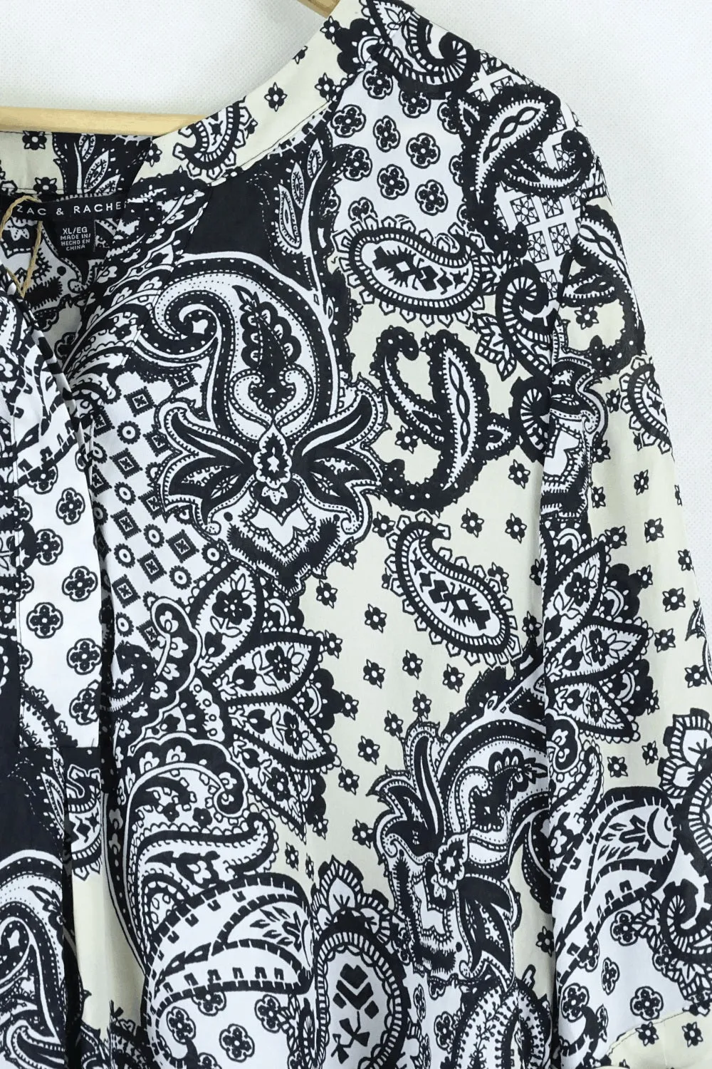 Zac & Rachel Black And White Tunic Top Xl